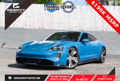 Blue 2022 Porsche Taycan Turbo for sale in Marietta, GA