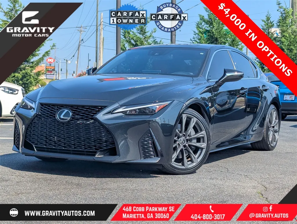 Black 2023 Lexus IS 350 F SPORT for sale in Marietta, GA