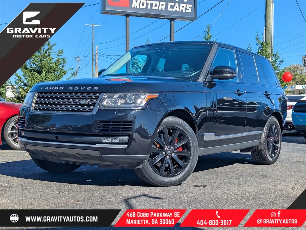 Black 2017 Land Rover Range Rover 3.0L V6 Supercharged for sale in Marietta, GA