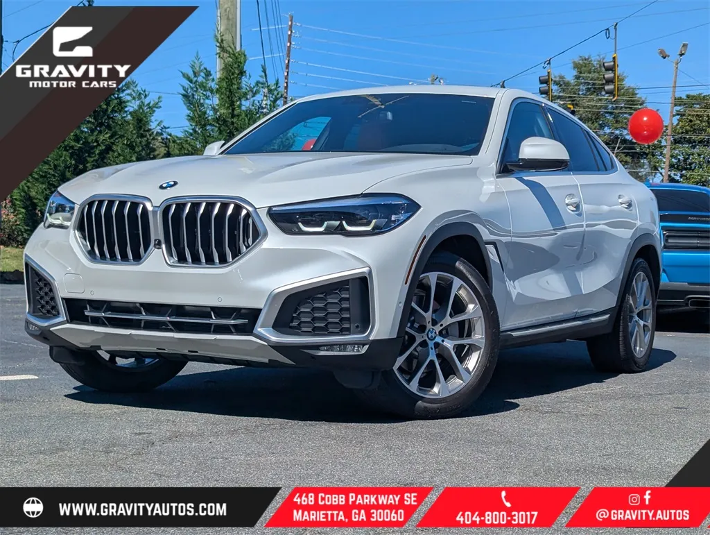 White 2021 BMW X6 sDrive40i for sale in Marietta, GA