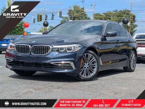 Blue 2020 BMW 5 Series 530i for sale in Marietta, GA