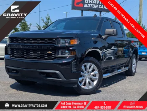 Black 2020 Chevrolet Silverado 1500 Custom for sale in Marietta, GA