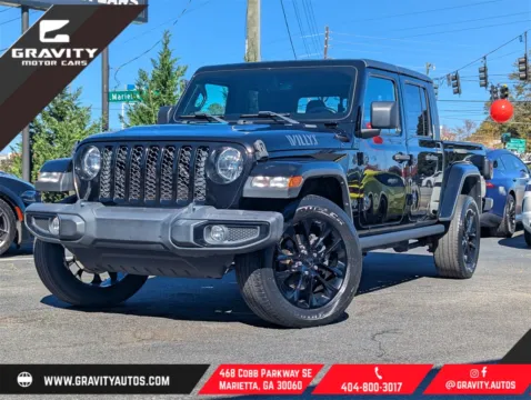 Black 2021 Jeep Gladiator Willys for sale in Marietta, GA