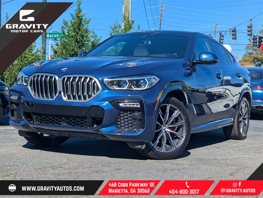 Blue 2021 BMW X6 xDrive40i for sale in Marietta, GA