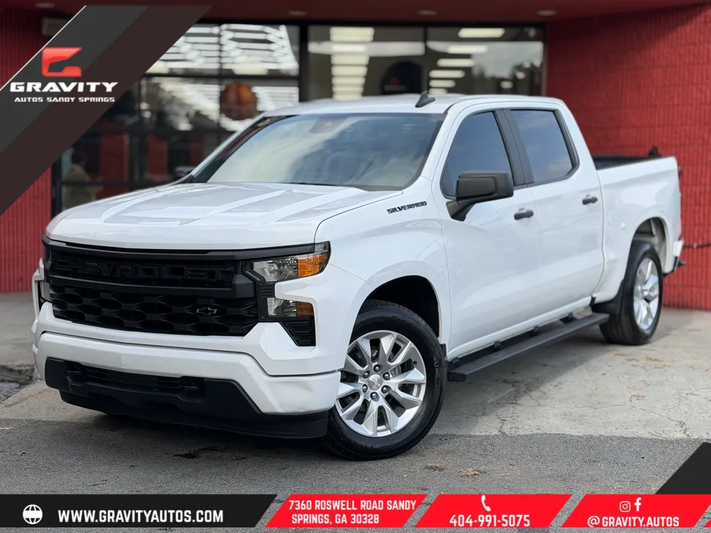 White 2022 Chevrolet Silverado 1500 Custom for sale in Sandy Springs, GA