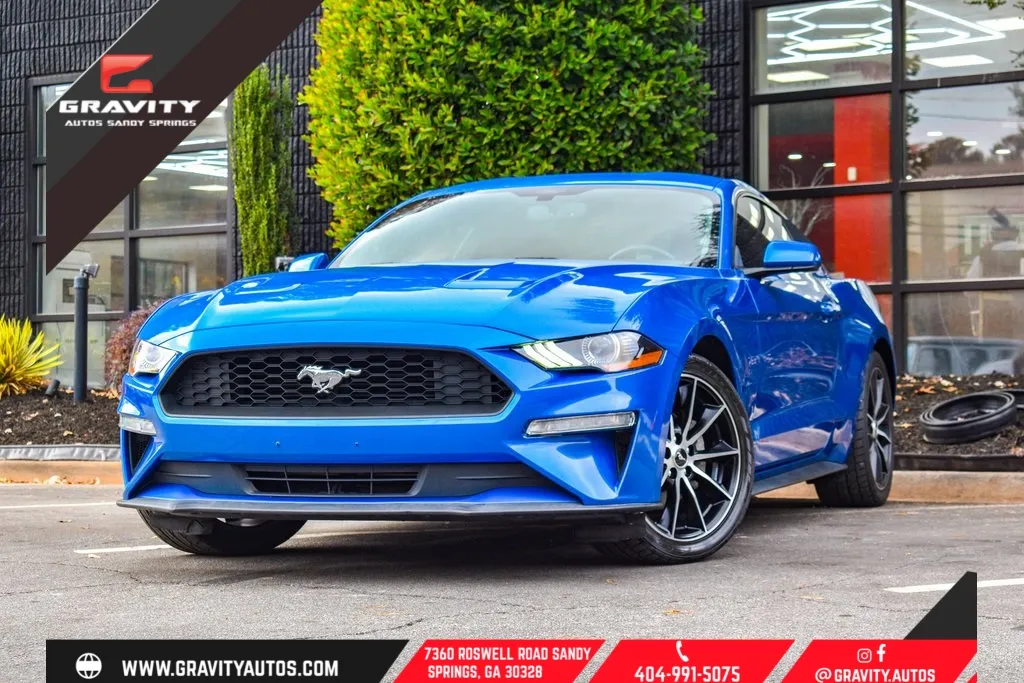Blue 2019 Ford Mustang EcoBoost for sale in Sandy Springs, GA