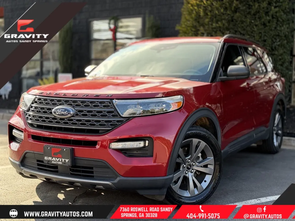 Red 2021 Ford Explorer XLT for sale in Sandy Springs, GA