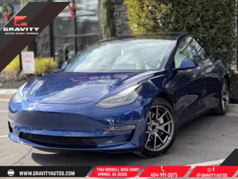 Blue 2021 Tesla Model 3 Standard Range Plus for sale in Sandy Springs, GA