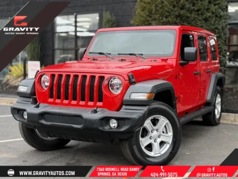Red 2021 Jeep Wrangler Unlimited Sport S for sale in Sandy Springs, GA