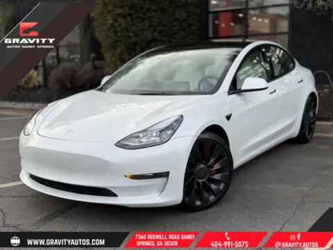 White 2023 Tesla Model 3 Performance for sale in Sandy Springs, GA
