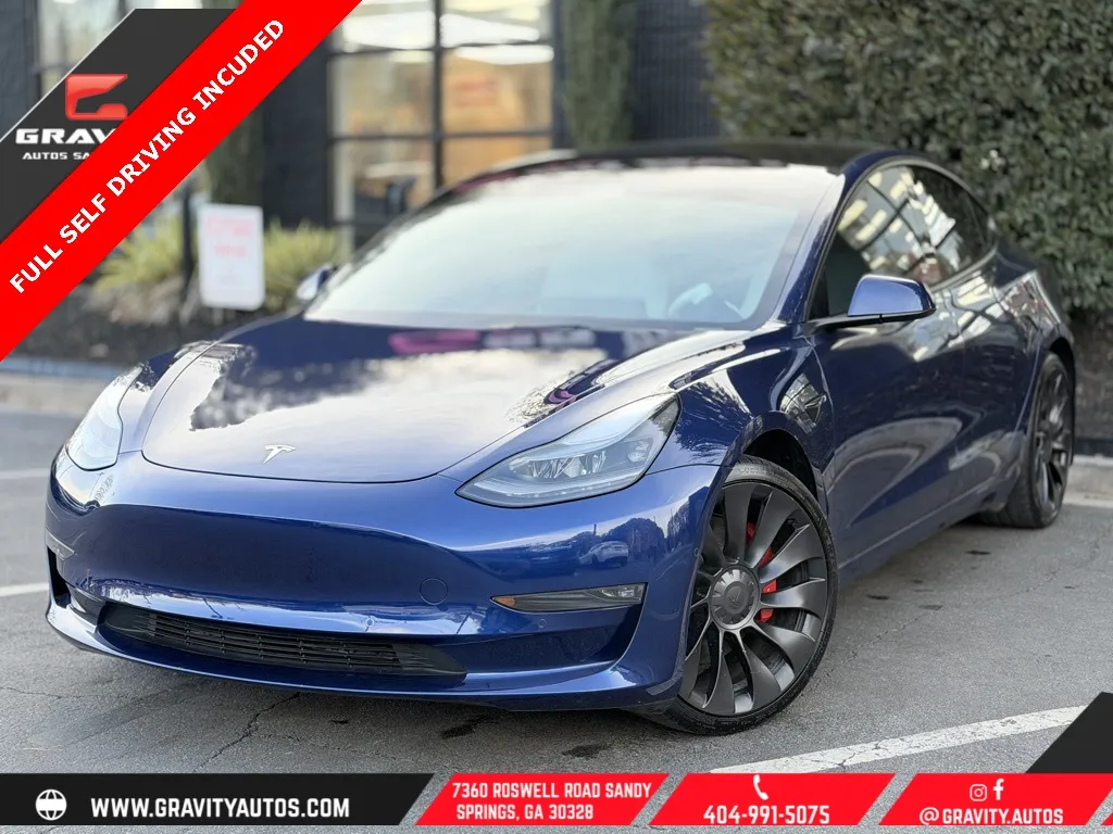 Blue 2022 Tesla Model 3 Performance for sale in Sandy Springs, GA
