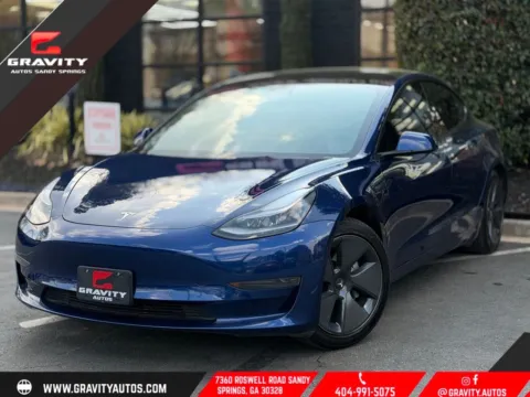 Blue 2021 Tesla Model 3 Standard Range Plus for sale in Sandy Springs, GA
