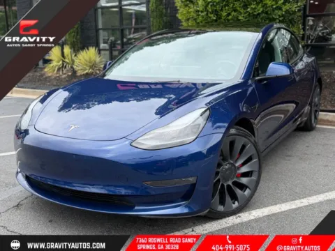 Blue 2023 Tesla Model 3 Performance for sale in Sandy Springs, GA