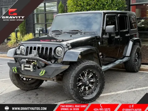 Black 2013 Jeep Wrangler Unlimited Sahara for sale in Sandy Springs, GA