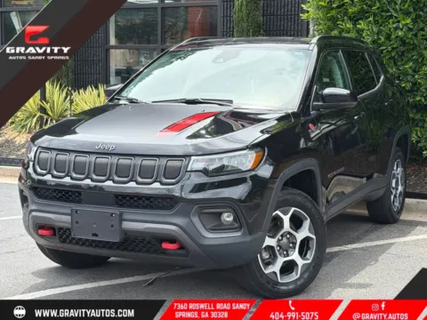 Black 2022 Jeep Compass Trailhawk for sale in Sandy Springs, GA