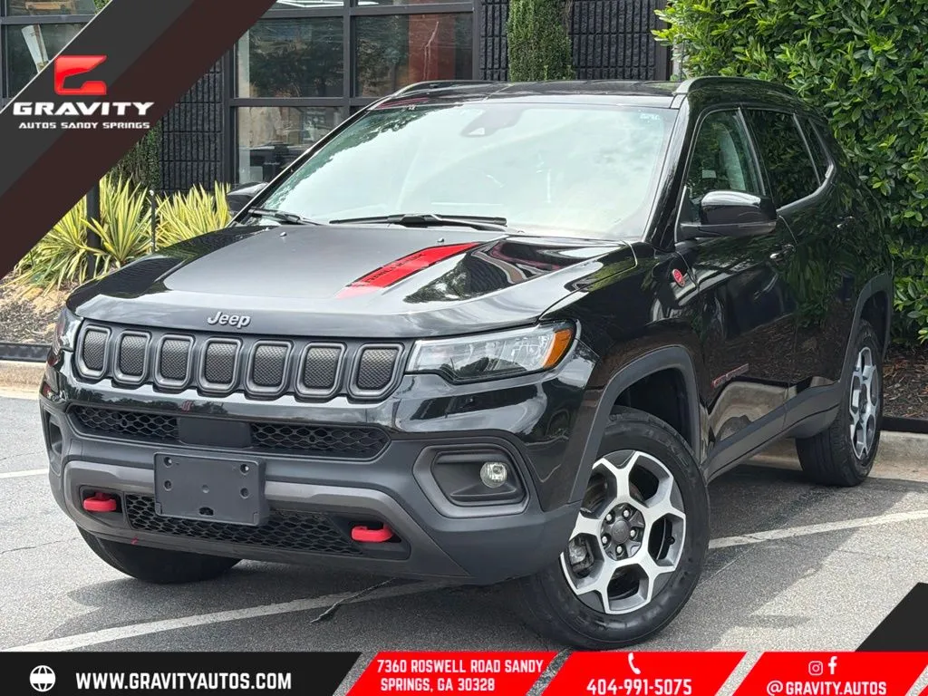 Black 2022 Jeep Compass Trailhawk for sale in Sandy Springs, GA
