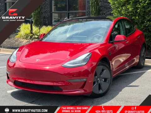 Red 2021 Tesla Model 3 Standard Range Plus for sale in Sandy Springs, GA