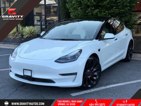 White 2022 Tesla Model 3 Performance for sale in Sandy Springs, GA