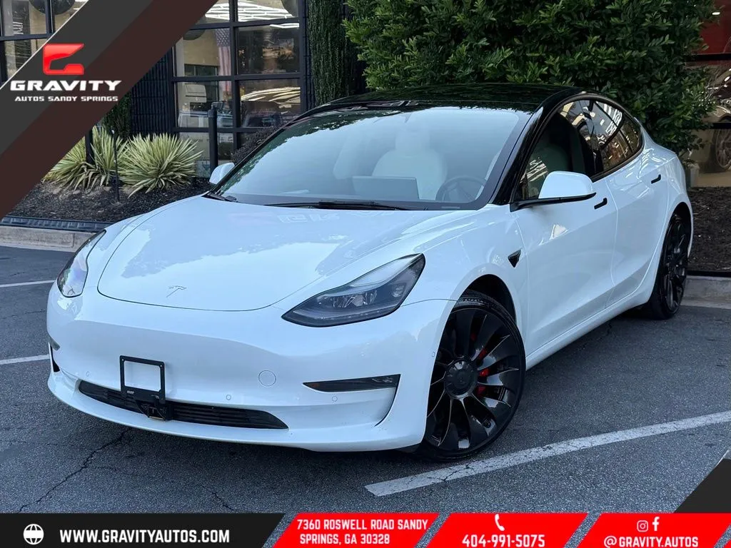 White 2022 Tesla Model 3 Performance for sale in Sandy Springs, GA
