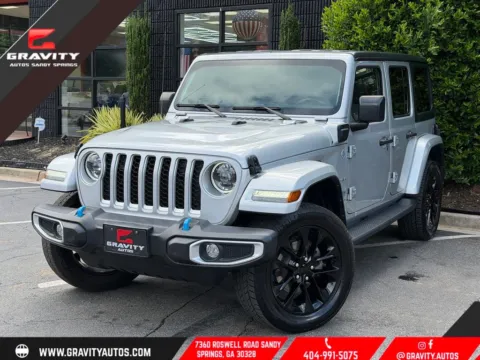 Silver 2023 Jeep Wrangler Sahara 4xe for sale in Sandy Springs, GA