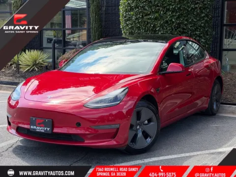 Red 2021 Tesla Model 3 Standard Range Plus for sale in Sandy Springs, GA