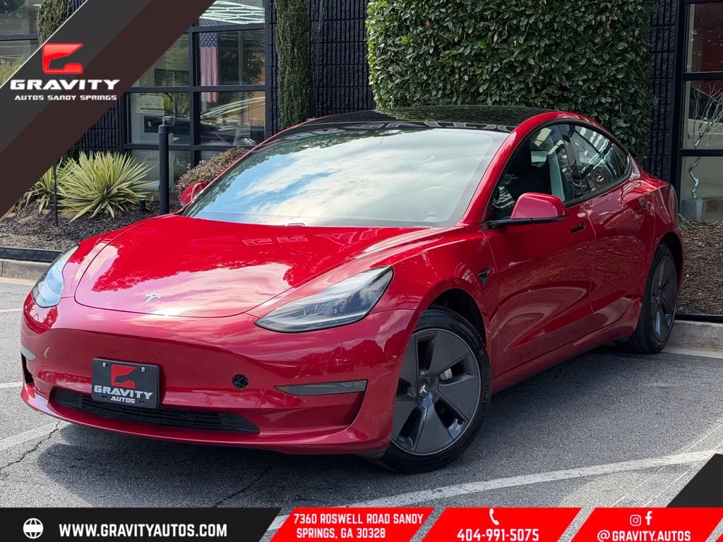Red 2021 Tesla Model 3 Standard Range Plus for sale in Sandy Springs, GA