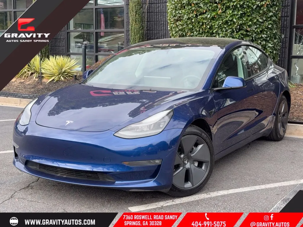 Blue 2022 Tesla Model 3 Long Range for sale in Sandy Springs, GA