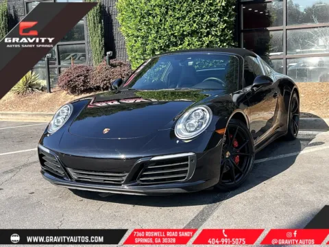 Black 2017 Porsche 911 Targa 4S for sale in Sandy Springs, GA
