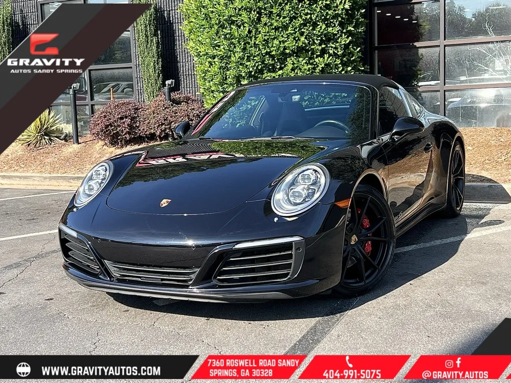 Black 2017 Porsche 911 Targa 4S for sale in Sandy Springs, GA