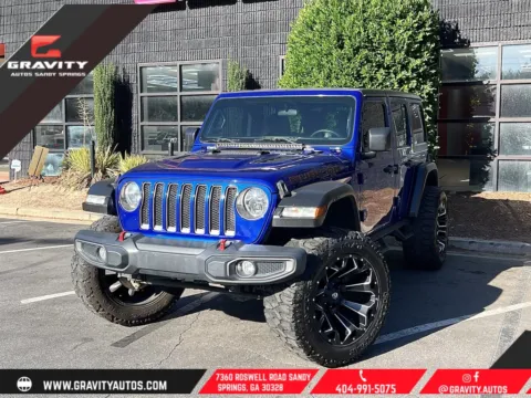 Blue 2019 Jeep Wrangler Unlimited Rubicon for sale in Sandy Springs, GA