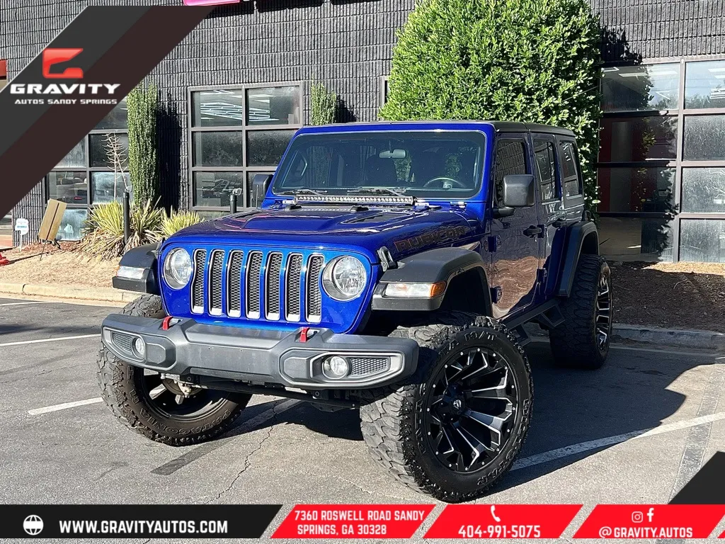 Blue 2019 Jeep Wrangler Unlimited Rubicon for sale in Sandy Springs, GA