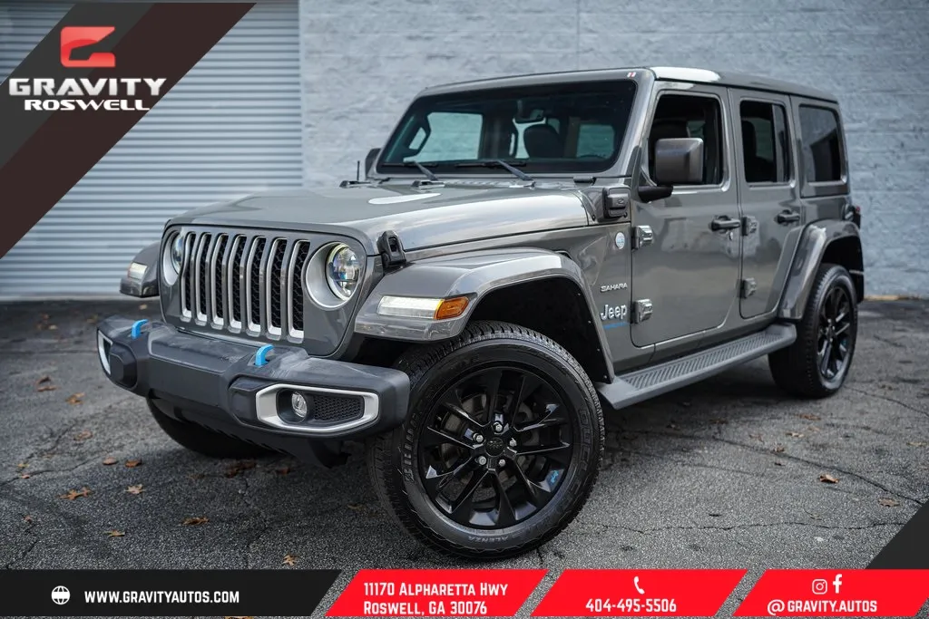 Gray 2023 Jeep Wrangler Sahara 4xe for sale in Roswell, GA