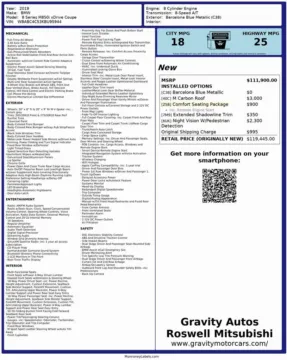 Another view of 2019 BMW 8 Series M850i xDrive for sale in Roswell, GA at Gravity Autos Roswell