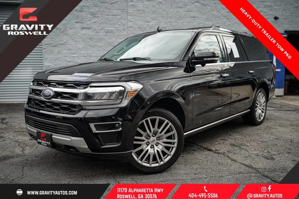 Black 2022 Ford Expedition Max Limited for sale in Roswell, GA