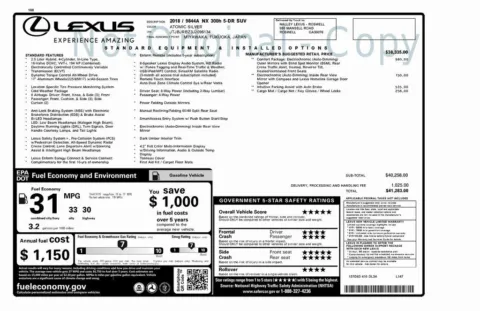 Another view of 2018 Lexus NX 300h for sale in Roswell, GA at Gravity Autos Roswell