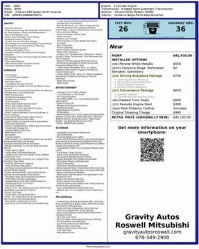 Another view of 2022 BMW 3 Series 330i for sale in Roswell, GA at Gravity Autos Roswell