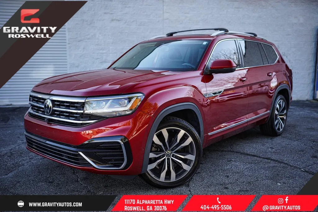 Red 2022 Volkswagen Atlas 3.6L V6 SEL Premium R-Line for sale in Roswell, GA