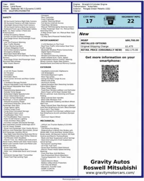 Another view of 2022 Land Rover Defender 90 X-Dynamic S for sale in Roswell, GA at Gravity Autos Roswell