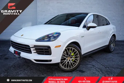 White 2023 Porsche Cayenne E-Hybrid Coupe Platinum Edition for sale in Roswell, GA