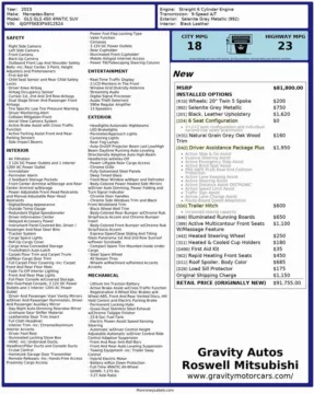 Another view of 2023 Mercedes-Benz GLS 450 for sale in Roswell, GA at Gravity Autos Roswell