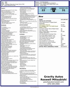 Another view of 2023 MINI John Cooper Works for sale in Roswell, GA at Gravity Autos Roswell