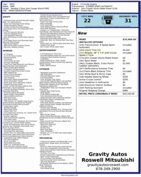 Photos of 2023 MINI John Cooper Works for sale in Roswell, GA at Gravity Autos Roswell