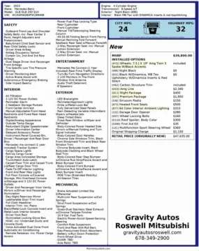 Another view of 2023 Mercedes-Benz GLB 250 for sale in Roswell, GA at Gravity Autos Roswell