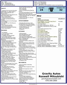 Another view of 2023 Mercedes-Benz GLB 250 for sale in Roswell, GA at Gravity Autos Roswell