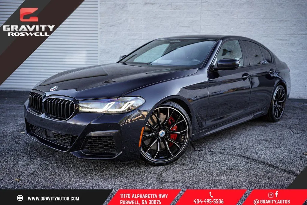 Black 2023 BMW 5 Series M550i xDrive for sale in Roswell, GA