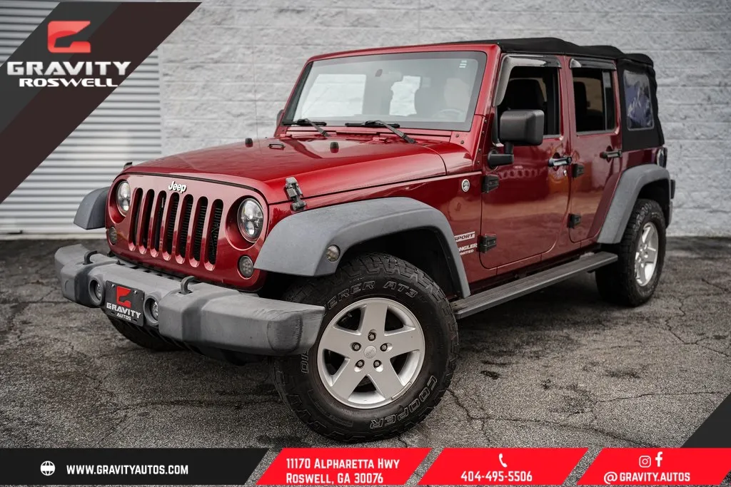 Red 2012 Jeep Wrangler Unlimited Sport for sale in Roswell, GA