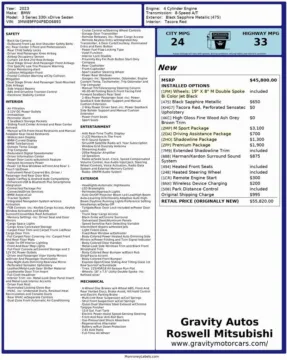 Another view of 2023 BMW 3 Series 330i xDrive for sale in Roswell, GA at Gravity Autos Roswell