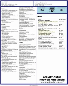 Another view of 2023 BMW 3 Series 330i xDrive for sale in Roswell, GA at Gravity Autos Roswell