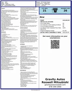 Another view of 2022 Nissan Pathfinder S for sale in Roswell, GA at Gravity Autos Roswell