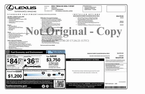 Another view of 2024 Lexus NX 450h+ F SPORT for sale in Roswell, GA at Gravity Autos Roswell